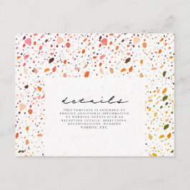 Tarjeta De Recepción Detalles del Boda Terrazzo del Deert