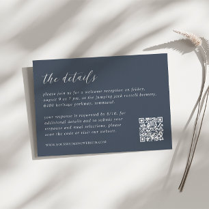 Tarjeta De Recepción Detalles del Boda todo en uno de la Marina Costera