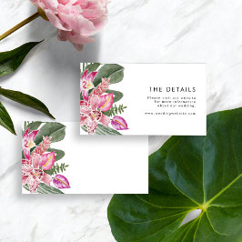 Tarjeta De Recepción Detalles del Boda tropical