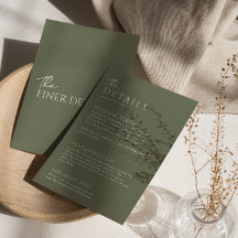 Detalles del Boda único del Boho verde sabio minim