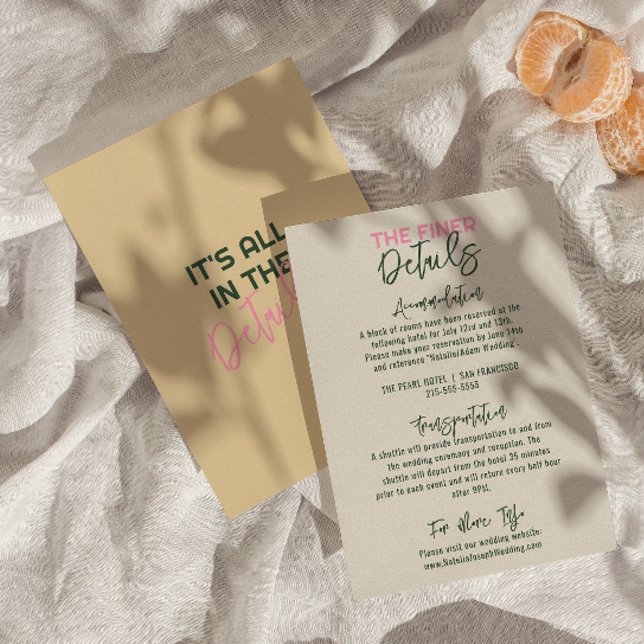 Tarjeta De Recepción Detalles del Boda único del Pastel manuscrito dive (Subido por el creador)