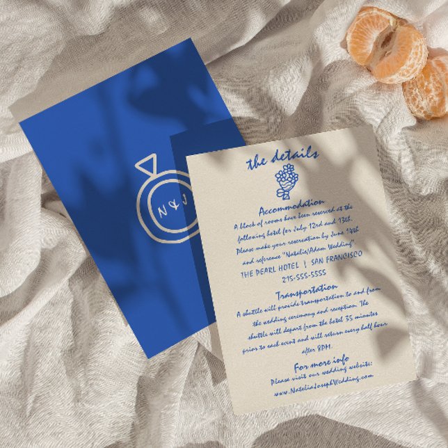 Tarjeta De Recepción Detalles del Boda único retro brillante manuscrito (Subido por el creador)