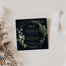 Detalles del Boda verde azul geométrico de oro