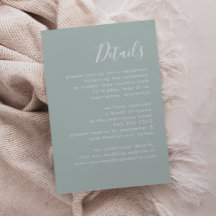 Detalles del Boda verde de vidrio marino de escrit