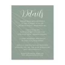 Detalles del Boda verde del guión sencillo