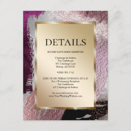 Tarjeta De Recepción DETALLES DEL boda | Vino de Cassis de Strokes Metá