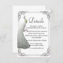 Detalles del Boda White Peacock