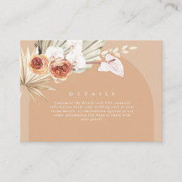 Tarjeta De Recepción Detalles del Boho Fall Floral Boda