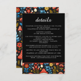 Tarjeta De Recepción Detalles del bosque Cottagecore