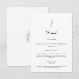 Tarjeta De Recepción Detalles del bosque y Boda de montaña ruso