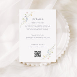 Tarjeta De Recepción Detalles del caprichoso Boda de flores silvestres 