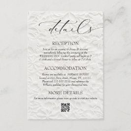 Tarjeta De Recepción Detalles del código QR de Boda de Invierno