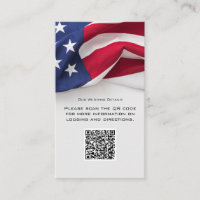 Detalles del código QR de la boda con bandera esta