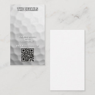 Tarjeta De Recepción Detalles del código QR de la bola de golf