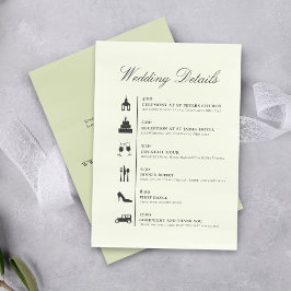 Tarjeta De Recepción Detalles del Código QR de la Cronología de Boda Mi