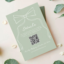 Detalles del código QR de Quirky Sage Green Weddin