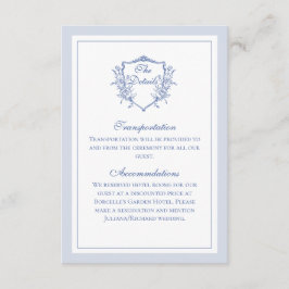 Tarjeta De Recepción Detalles del código QR del Boda Floral Azul Dusto 