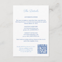 Tarjeta De Recepción Detalles del código QR del Boda náutico