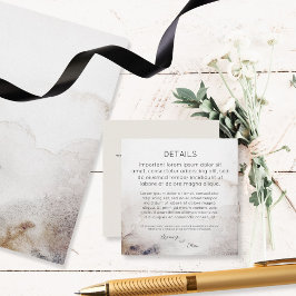 Tarjeta De Recepción Detalles del código QR Seashell Sandy Beach