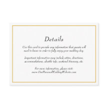 Detalles del elegante Boda de borde dorado