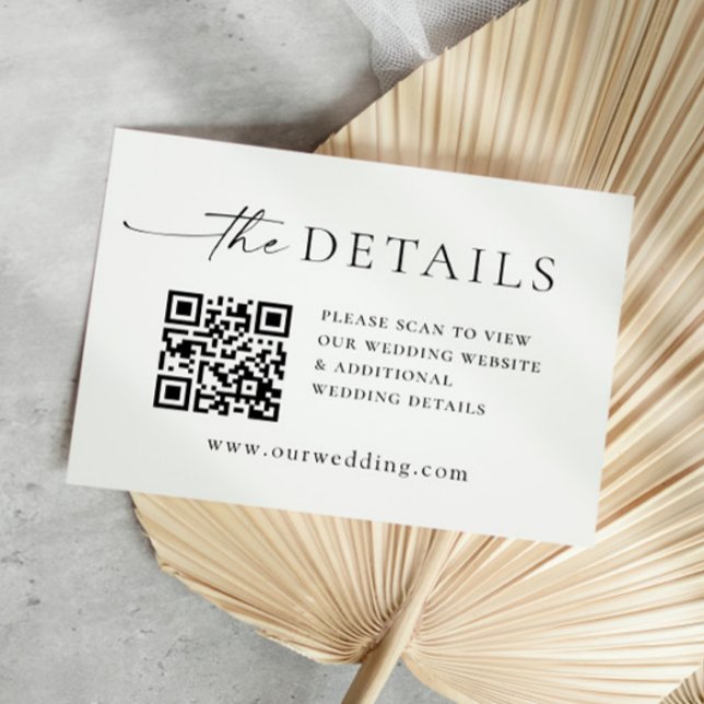 Tarjeta De Recepción Detalles del elegante Boda de caligrafía Minimalis (Subido por el creador)