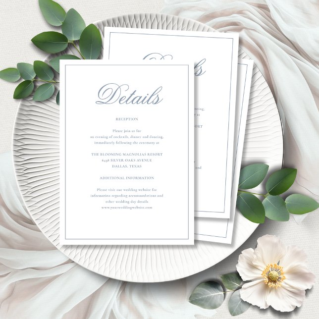 Tarjeta De Recepción Detalles del elegante Boda de flores azul turquesa (Subido por el creador)