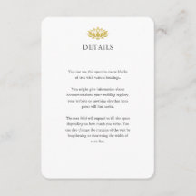 Detalles del elegante Boda de flores Gold Lotus