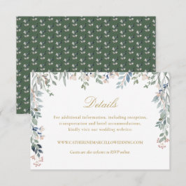 Tarjeta De Recepción Detalles del elegante Boda de flores silvestres do