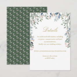 Tarjeta De Recepción Detalles del elegante Boda de flores silvestres do