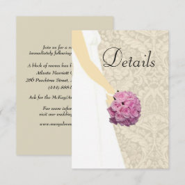 Tarjeta De Recepción Detalles del elegante Boda de la boda