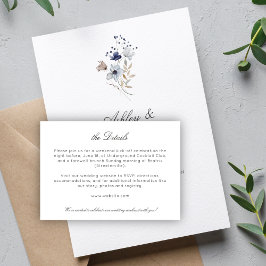 Tarjeta De Recepción Detalles del elegante Boda rústico moderno de flor