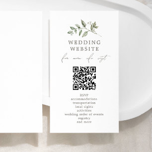 Tarjeta De Recepción Detalles del elegante sitio web del Boda botánico 