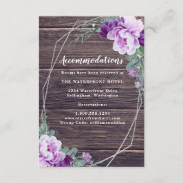 Tarjeta De Recepción Detalles del Enc de Boda de Floral Rusa de Plata y