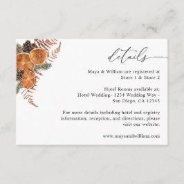 Tarjeta De Recepción Detalles del feriado ruso de naranjas