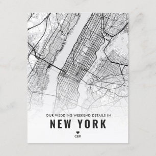 Tarjeta De Recepción Detalles del fin de semana del Boda de Nueva York