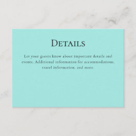 Tarjeta De Recepción Detalles del flamengo turquesa