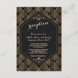 Tarjeta De Recepción Detalles del gran Boda Gatsby de Royal Roaring 20