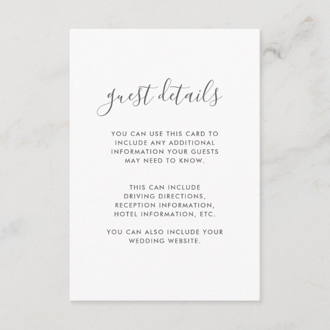 Tarjeta De Recepción Detalles del hermoso Boda suave morado (Anverso)