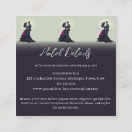 Tarjeta De Recepción Detalles del Hotel Budget Romantic Gothic Lovers