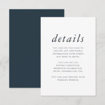 Detalles del invitado de Boda azul y blanco minima