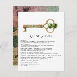 Tarjeta De Recepción Detalles del invitado gótico de Halloween