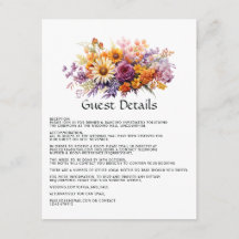 Detalles del invitado morado, Naranja y amarillo f