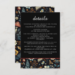 Tarjeta De Recepción Detalles del Jardín de Cottagecore