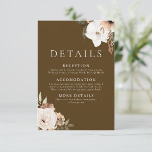 Tarjeta De Recepción Detalles del magnífico Boda Floral Boho