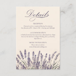 Tarjeta De Recepción Detalles del Monograma Boho Bohemian Lavender Boda