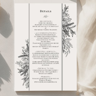 Tarjeta De Recepción Detalles del monograma del Boda de verde blanco y