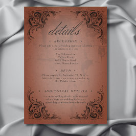 Tarjeta De Recepción Detalles del murciélago de vintage hasta la muerte