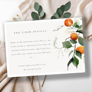 Tarjeta De Recepción Detalles del Naranja de Moda Boho Blossom Boda Bot