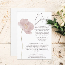 Tarjeta De Recepción Detalles del simple Boda del Boho de Flor Silvestr