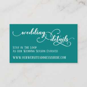 Tarjeta De Recepción Detalles del sitio web boda en guión detallado, Ve